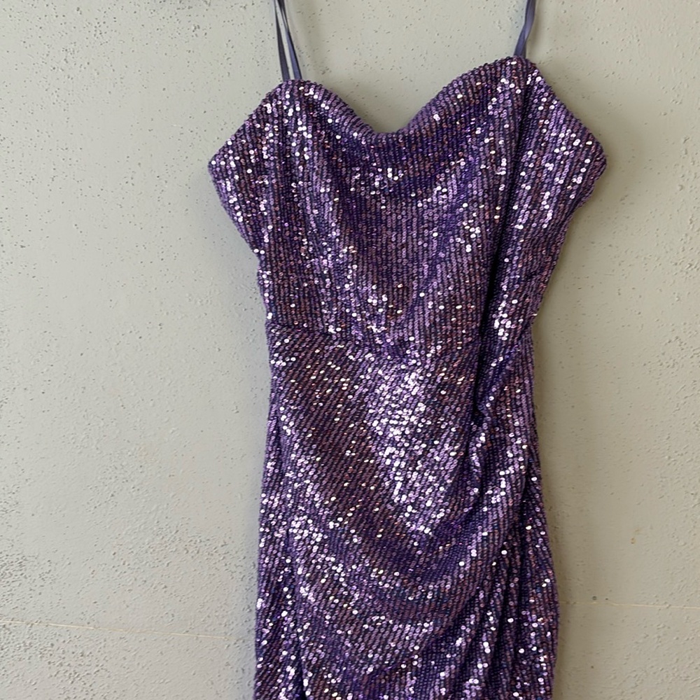 Purple Sequin Dress Size M